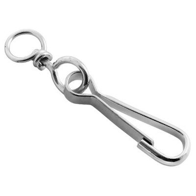 Рекомендуем купить Карабин DIN 4293 пружинный тип 125 (тип А) 70мм с вертлюгом, оц. сталь