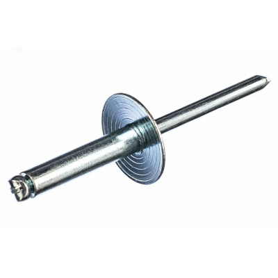 Рекомендуем купить Заклепка вытяжная открытая 4,8x16 с экстра увеличенным бортом 16 мм, оц. сталь / оц. сталь