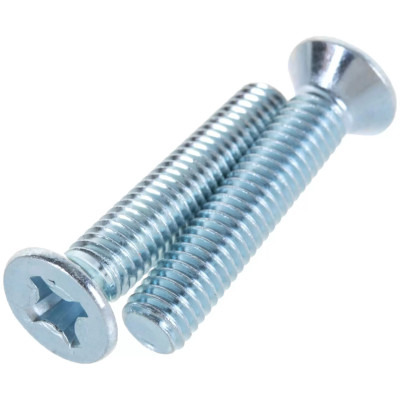Рекомендуем купить Винт DIN 965 М6x16 с потайной головкой и крестообразным шлицем PH, кл. пр. 4.8, оц. сталь