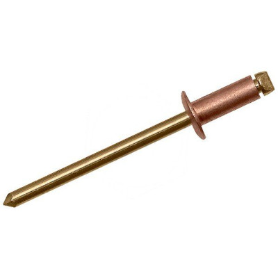 Рекомендуем купить Заклепка вытяжная открытая 3x10 со стандартным бортом, медь / бронза