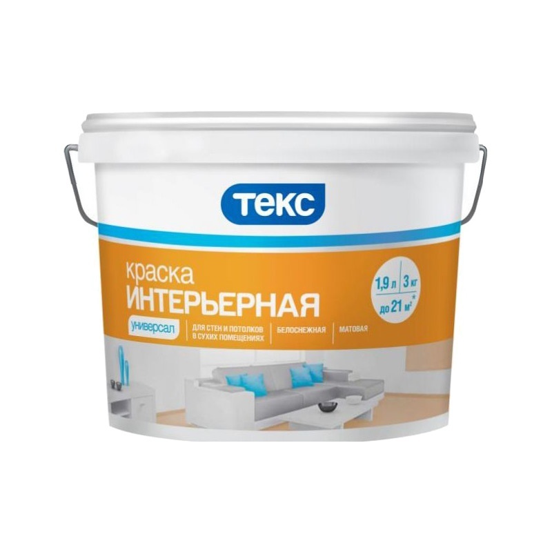 Рекомендуем купить Краска в/д интерьерная Текс Универсал (3 кг)