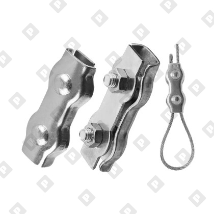 Зажим DUPLEX ART 8284 для троса Ø8мм, нерж. сталь А4 - №3