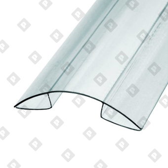 Профиль коньковый для поликарбоната 8х6000 мм б/цв. - №1