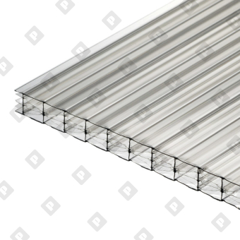 Поликарбонат сотовый прозрачный 4 мм 2100х6000 мм - №1