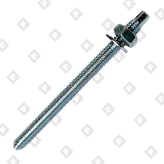Шпилька к химическому анкеру HIMTEX M10x190 мм с гайкой и шайбой, 5.8 кл. пр. - №1