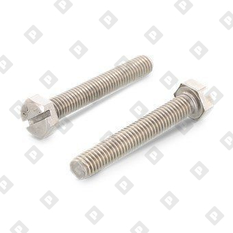 Болт DIN 933 SZ M5x16 с шестигранной головкой, прямым шлицем и полной резьбой, нерж. сталь A4 - №1