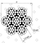 Трос ART 8382 (DIN 3060) Ø6 мм, конструкция 7х19, нерж. сталь А4