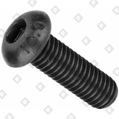 Винт ISO 7380-1 М8x20 с полукруглой головкой, шлиц шестигранник HEX, кл. пр. 10.9, окс. сталь - №1