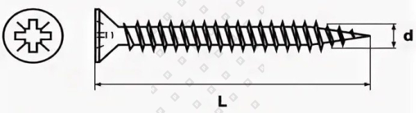 3.5x16 POZI желтый цинк - №2