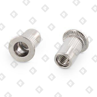 Заклепка-гайка ART 1025 M6х16 с насечками  и цилиндрическим бортиком, нерж. сталь A2 - №1