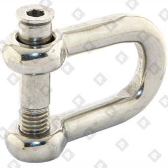 Скоба такелажная D-образная ART 8482 Ø12 мм с внутренним шестигранником, нерж. сталь А4 - №1