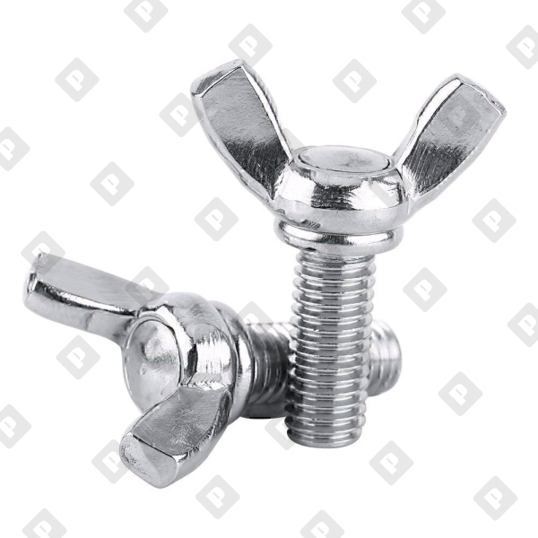 Винт DIN 316 M10x70 барашковый с прямыми лепестками американской формы, кл. пр. 4.8, оц. сталь - №1