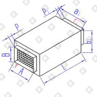 Шумоглушитель трубчатый прямоугольный ГТП - №1