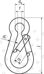 Карабин пожарный ART 9075 (DIN 5299С) 4х40, нерж.сталь А4 - №2