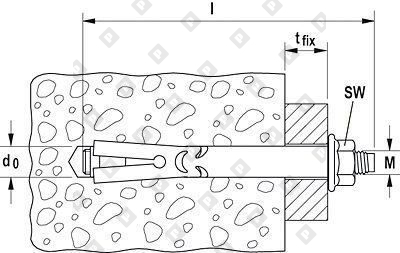 Втулочный анкер с гайкой fischer FSA 10/35 B M8 10x94/35 мм, оц. сталь - №2