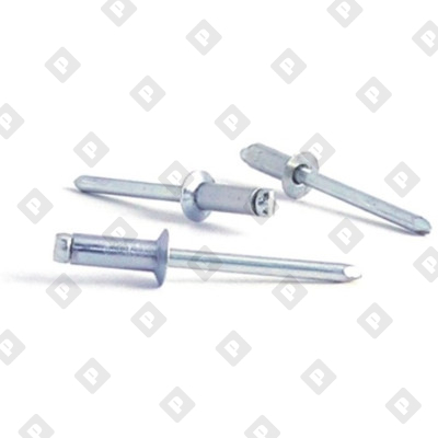 Заклепка вытяжная открытая 5x30 с потайным бортом, алюминий / оц. сталь - №1