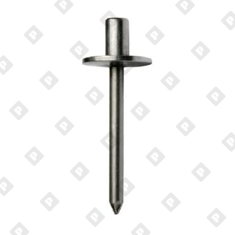 Заклепка вытяжная закрытая 4x12 с увеличенным бортом Ø 12 мм, оц. сталь / оц. сталь - №1