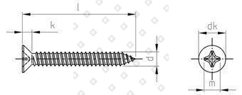 DIN 7982 A2 C 6,3X25 H - №4