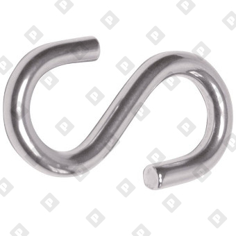 Крючок S-образный 3мм симметричный ART 814070, нерж.сталь А2 - №1