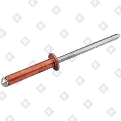 Заклепка вытяжная открытая 3.2x8 со стандартным бортом, медь / оц. сталь - №1