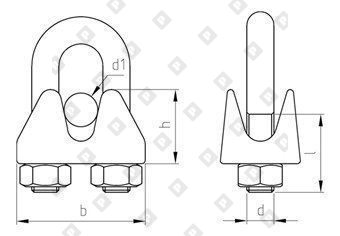 Зажим ART 9074 (DIN 741) для троса Ø2мм, нерж. сталь А4 - №5