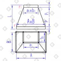 Переход прямоугольного сечения тип 5 - №1