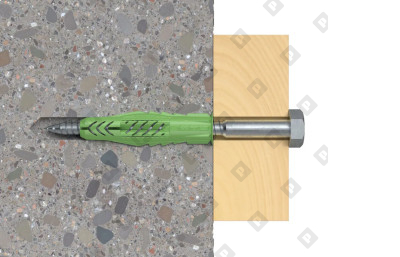 Универсальный эко дюбель Fischer UX 10X60 R GREEN K NV, упаковка блистер  6 шт - №3