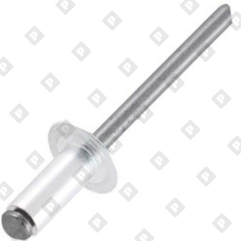 Заклепка вытяжная открытая 4.8x10 со стандартным бортом, алюминий / сталь - №1