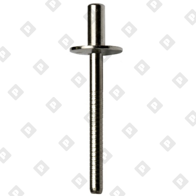 Заклепка вытяжная закрытая 4,8x8 с увеличенным бортом Ø 14 мм, нерж. сталь A2 / нерж. сталь A2 - №1
