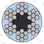 Трос для растяжки DIN 3055 Ø4мм/5мм в ПВХ оплетке, конструкция 6х7, оц. сталь - №2