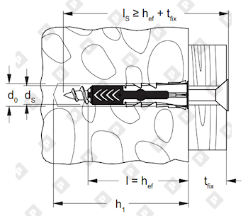 Универсальный дюбель fischer DUOPOWER 6x50 мм - №2