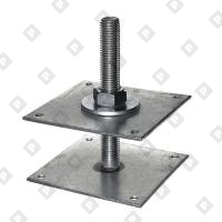 Анкер регулировочный по высоте ARH 150x150x4мм М20, H=200, оц. сталь - №1