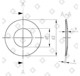 DIN 2093 AISI 301 31,5X16,3X0,8 - №3