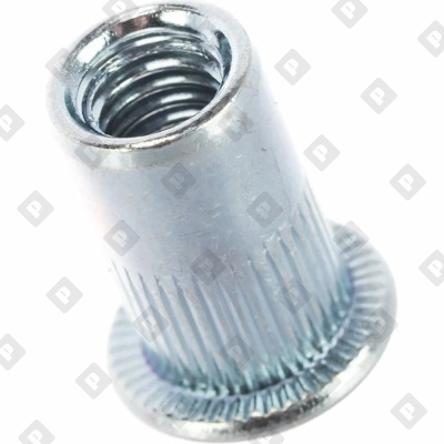 Заклепка М12x23 с внутренней резьбой, насечками и цилиндрическим бортом, оц. сталь - №3