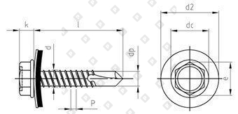 DIN 7504 A2 K 5,5X30 уплотн. шайба 16мм - №4