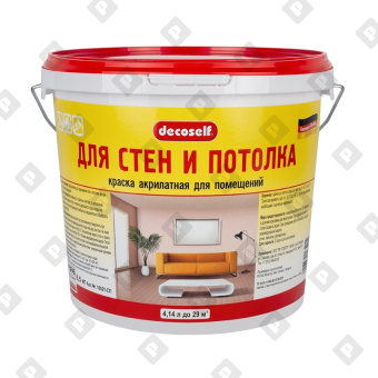Краска для стен и потолков Pufas Decoself, мороз. (4,14 л) - №1