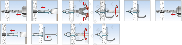 Металлический дюбель fischer HM 6x37 S для пустотелых конструкций - №3